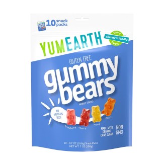 YumEarth Gummy Bears 10 Snack Packs 198g