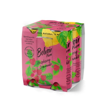Belvoir Raspberry Lemonade Can 4pack